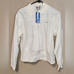 Adidas Kids Originals Chalk White Zip Up Jacket Size L (13-14Y)
